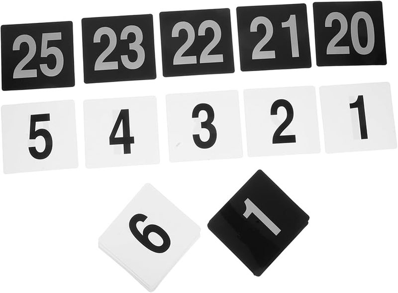 Unomor 50 قطعة بطاقات أرقام الطاولات البلاستيكية لحفلات الزفاف والفعاليات والمطاعم سهلة التركيب - Image 2