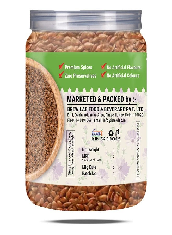 Brew Lab Healty Unpolished Flax Seed (Alsi Seed) | Good For Heart Rich Source Of Fibre Brown Flax Seeds (250 grams) - Image 3