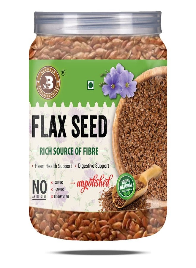Brew Lab Healty Unpolished Flax Seed (Alsi Seed) | Good For Heart Rich Source Of Fibre Brown Flax Seeds (250 grams) - Image 1