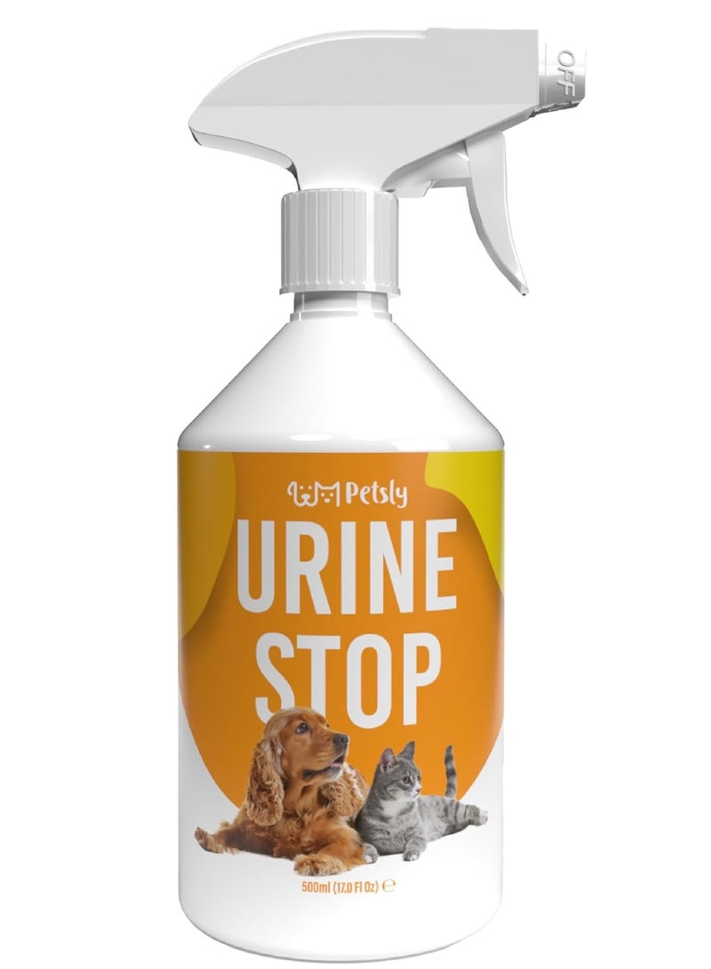 Petsly Anti Cat & Dog Urine Spray - 17 Fl Oz - No More Marking Spray for Dogs & Cats - Non-Staining Potty Training Spray for Dogs & Cats - Effective Don't Pee Here Spray for Dogs - Made in Germany - Image 1