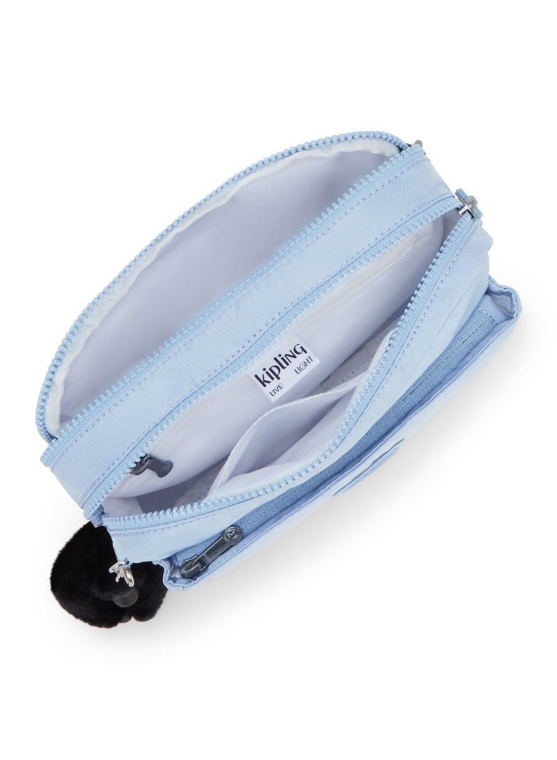 kipling Abanu Versatile Medium Crossbody with Adjustable Shoulder Strap Cloudy Sky Blue - Image 4