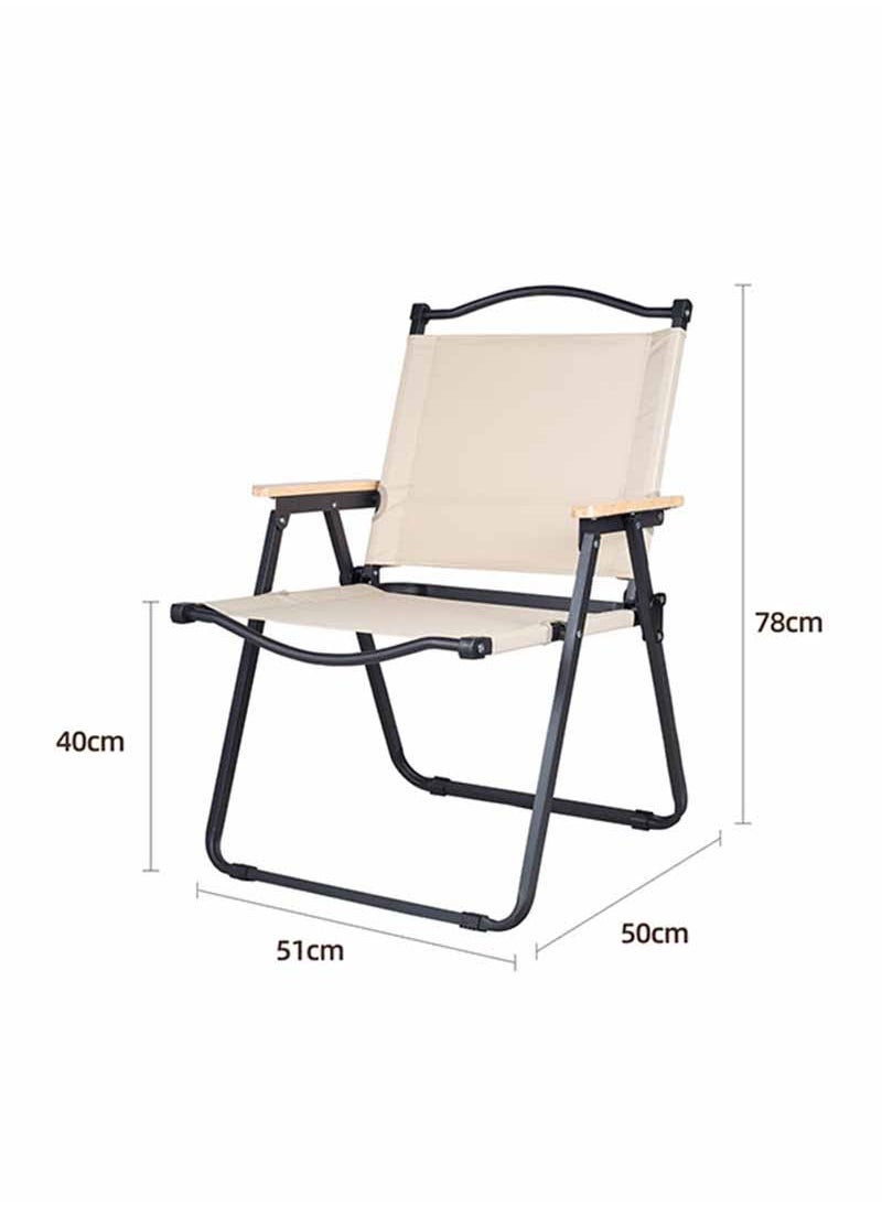 Sharpdo Outdoor Portable Waterproof Oxford Cloth Folding Chair, Suitable for Camping, Seaside, and Outdoor Activities 51*50*78CM  - Image 5