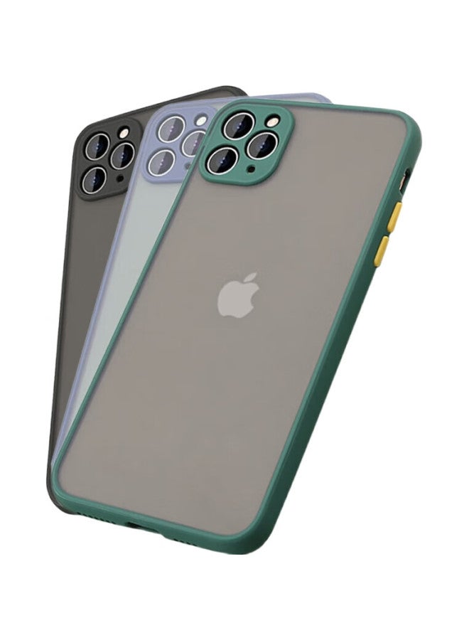 Maikuqi Iphone 11 Case, Iphone 11 Protective Cover, Full Lens Protection Anti-Drop Case, Contrasting Color Transparent Frosted Soft Edge Hard Shell For Men And Women, Elegant Black - Image 2