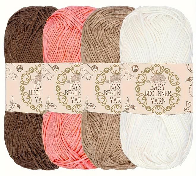 ليمون خيط رياضي من قطن الخيزران - ٥٠ غ/كرة - درجات ألوان محايدة - ٤ كرات - Image 1