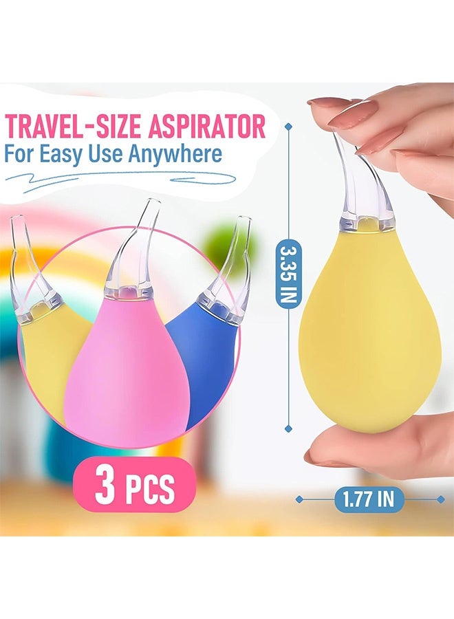 Quantum 3 PCS Newborn Baby Nose Sucker, Washable and Reusable Nasal Aspirator, Infant Nose Sucker for Effective Mucus Removal - Image 2
