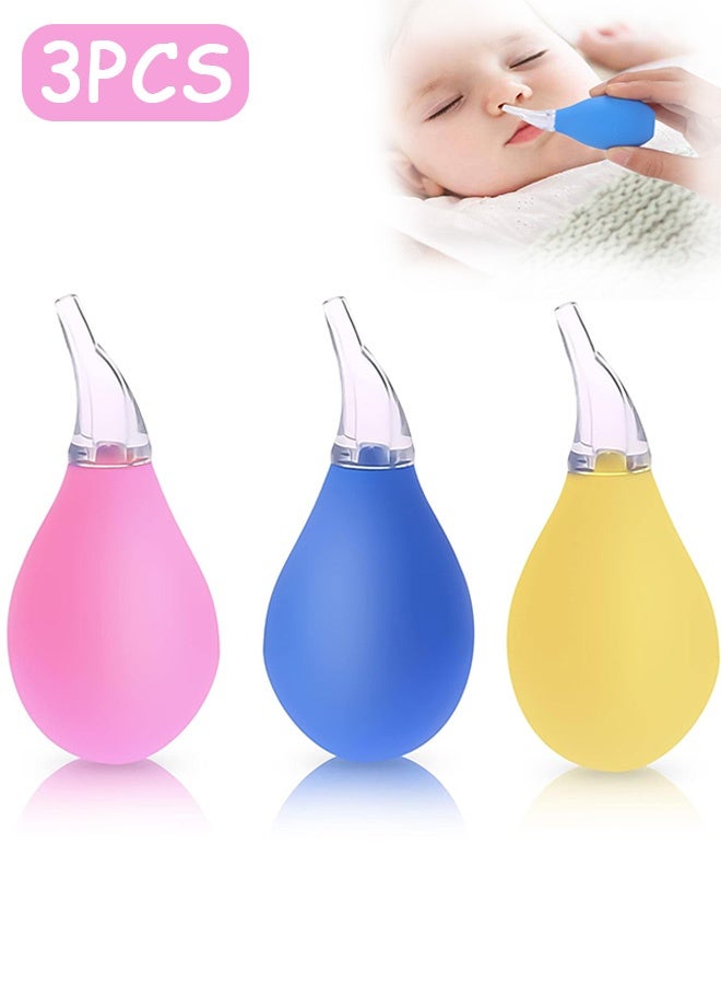 Quantum 3 PCS Newborn Baby Nose Sucker, Washable and Reusable Nasal Aspirator, Infant Nose Sucker for Effective Mucus Removal - Image 1
