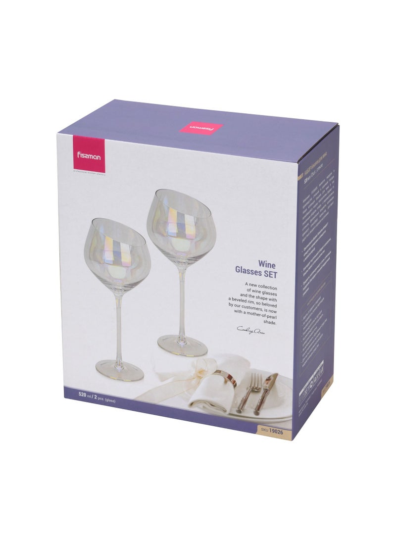 Fissman Wine Glass Set 520ml/2pc - Image 4