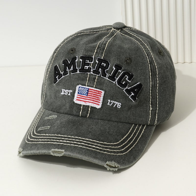 Men'S And Women'S Baseball Cap Fashion America American Flag 1776 Cap Retro Sunshade Leisure - Image 3