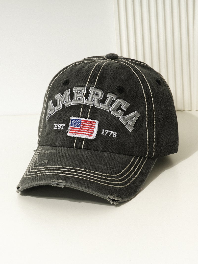 Men'S And Women'S Baseball Cap Fashion America American Flag 1776 Cap Retro Sunshade Leisure - Image 1
