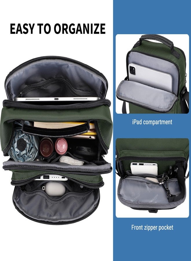 WITZMAN Crossbody Bags for Men Travel Shoulder Bag Lightweight Man Purse Small Casual Messenger Bag for Work Travelingï¼ˆB699 Army Greenï¼‰ - Image 4