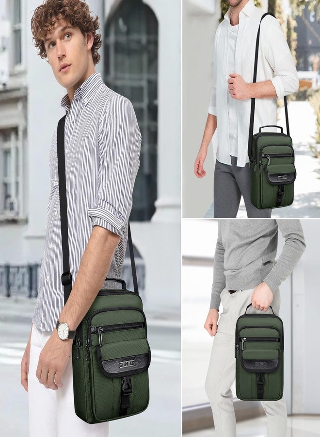 WITZMAN Crossbody Bags for Men Travel Shoulder Bag Lightweight Man Purse Small Casual Messenger Bag for Work Travelingï¼ˆB699 Army Greenï¼‰ - Image 2