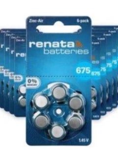 Renata 60-Pieces Renata Size 675 Zinc Air Hearing Aid Batteries 