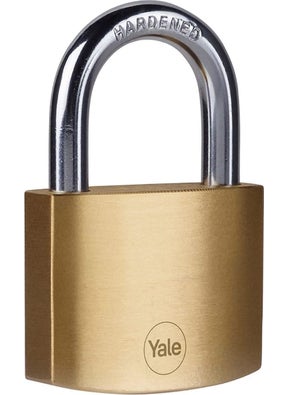Yale Brass Padlock 50 mm Two Way Silver - White 1 Piece  - Image 1