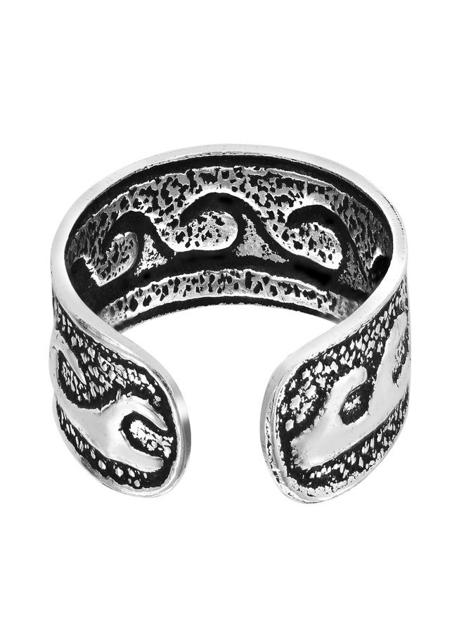 ايرافيدا خاتم أنيق من الفضة الإسترليني بتصميم موجة أمواج المحيط من إيرافيدا | خاتم فضي أنيق قابل للتعديل للنساء | مجوهرات من الفضة الإسترليني مستوحاة من المحيط - Image 3