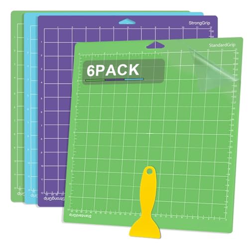 Serplex® 6Pcs Ecraft Cutting Mats for Cricut Multi Color Ecraft Cutting Mat for Cricut 12x12 inches Ecraft Cutting Mat for Cricut Explore Air 2/Air/One/Maker - Image 2