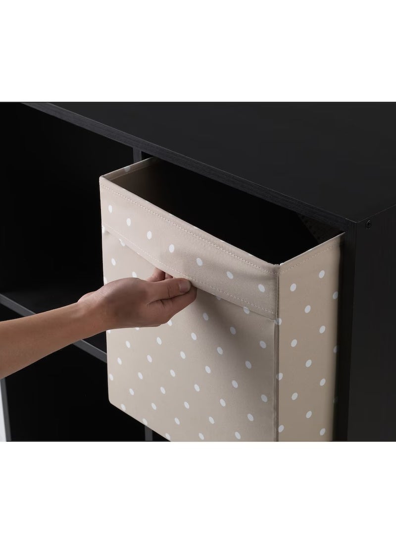 Fabric Storage Box, Closet Storage Organizers for Clothes, Storage Bins, Large Storage Boxes for Organizing Wardrobe Bookshelf, Organizer Box, Beige-Doted 33x38x33 cm