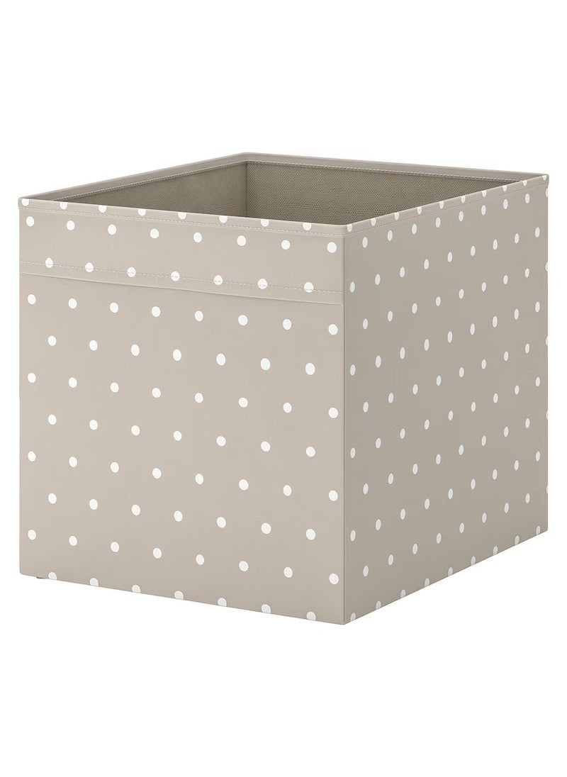 Fabric Storage Box, Closet Storage Organizers for Clothes, Storage Bins, Large Storage Boxes for Organizing Wardrobe Bookshelf, Organizer Box, Beige-Doted 33x38x33 cm
