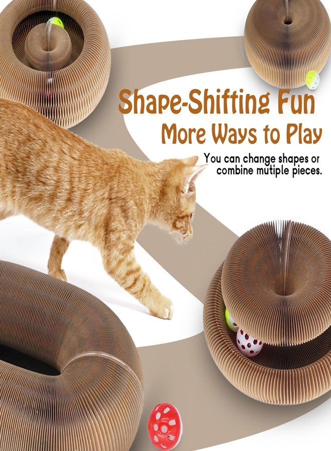 Dosanlues Magic Organ Cat Scratcher Board with 2 Bell Ball, Cat Ball Adventure The Ultimate Interactive Mental Physical Exercise for Indoor Cats Toy - Image 3