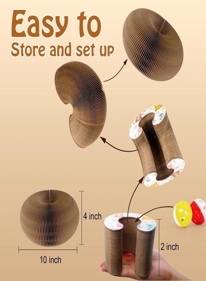 Dosanlues Magic Organ Cat Scratcher Board with 2 Bell Ball, Cat Ball Adventure The Ultimate Interactive Mental Physical Exercise for Indoor Cats Toy - Image 4