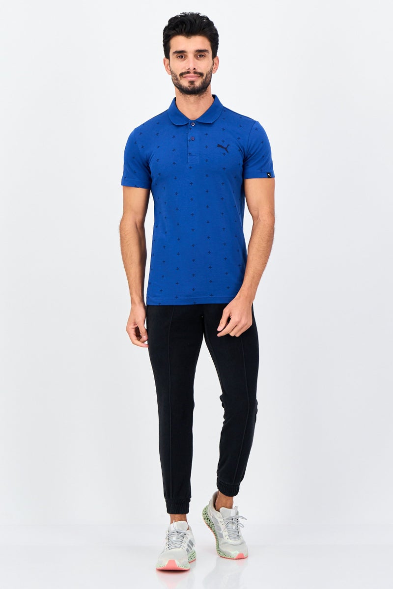 PUMA Men Slim Fit Embroidered Logo Short Sleeve Outdoor Polo Shirt, Blue - Image 4