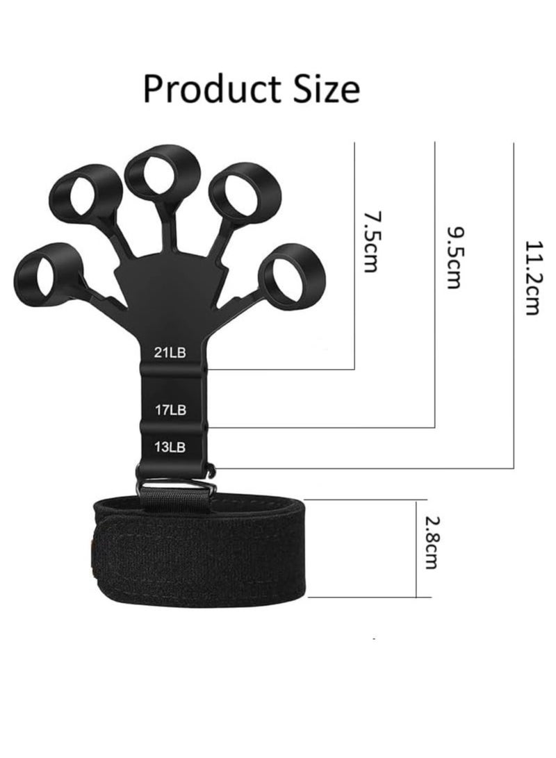 جهاز تدريب الأصابع ، مصنوع من السيليكون لتقوية قبضة اليد، جهاز تمارين نقالة قابل للتعديل لتسلق الصخور، لتخفيف آلام التهاب المفاصل ومتلازمة النفق الرسغي (قد يختلف اللون) - Image 2