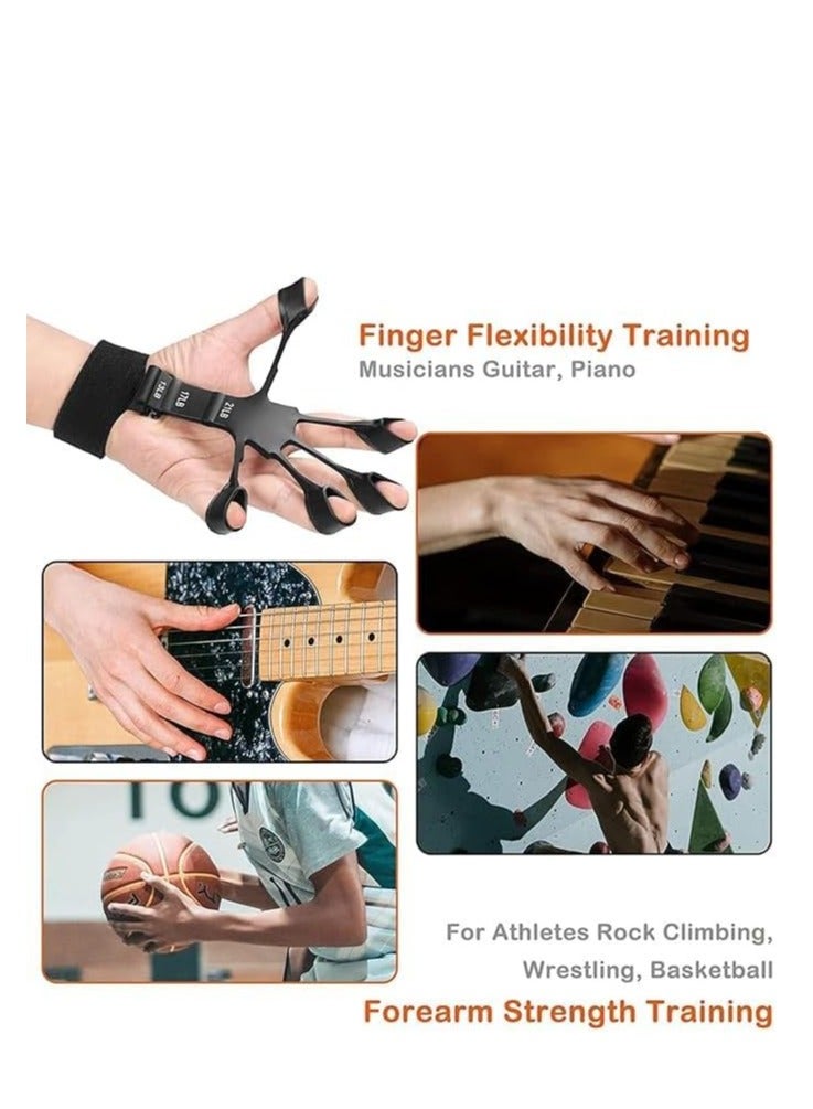 جهاز تدريب الأصابع ، مصنوع من السيليكون لتقوية قبضة اليد، جهاز تمارين نقالة قابل للتعديل لتسلق الصخور، لتخفيف آلام التهاب المفاصل ومتلازمة النفق الرسغي (قد يختلف اللون) - Image 5
