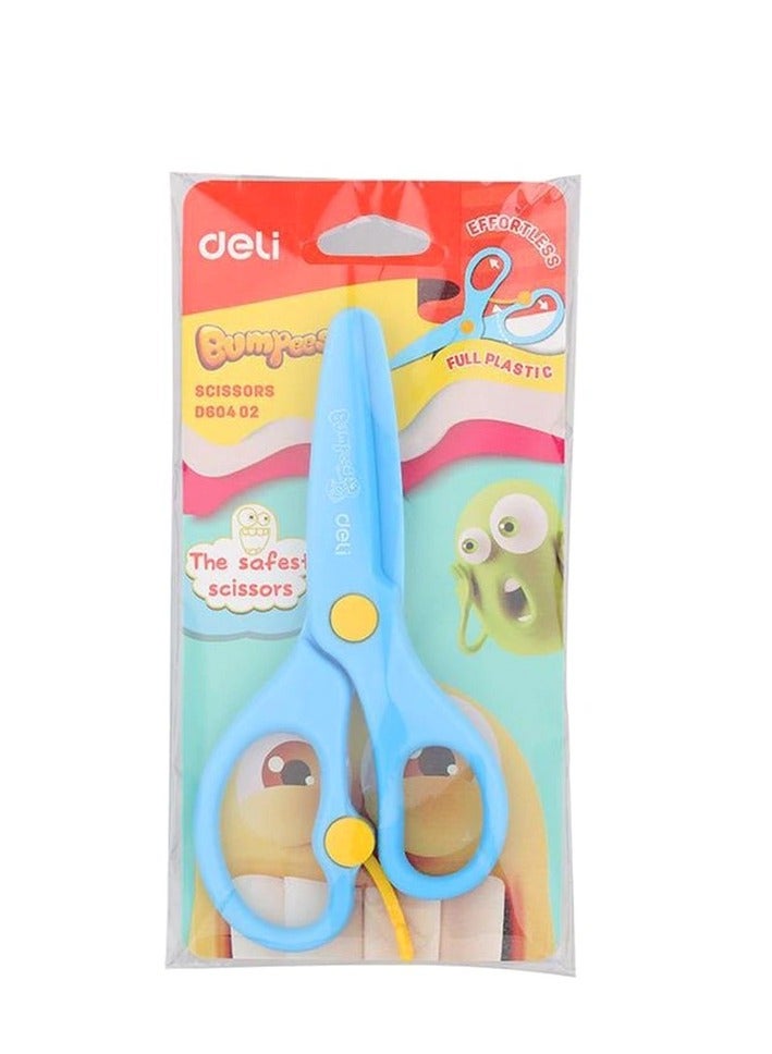 Deli مقص أمان بلاستيكي كامل للأطفال بألوان متنوعة - Image 2