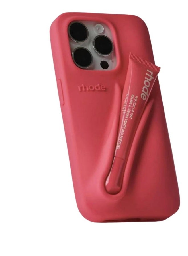 rhode Simple Lip Support Adhesive Iphone Mobile Phone Case, Mobile Phone Lip Gloss Rubber Case, Moisturizing Lipstick Lip Support(GuavaSpritz) - Image 1