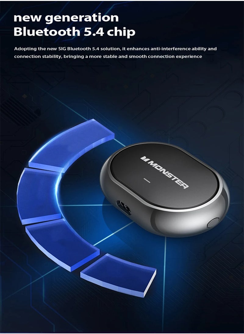 Monster AC600 Air Conduction Headset Wireless bluetooth Earphone Rotary Planet Ring Design HiFi Panoramic Stereo AI Call Noise Cancelling 21H Playback Open-ear Earclips Headphones  - Image 4