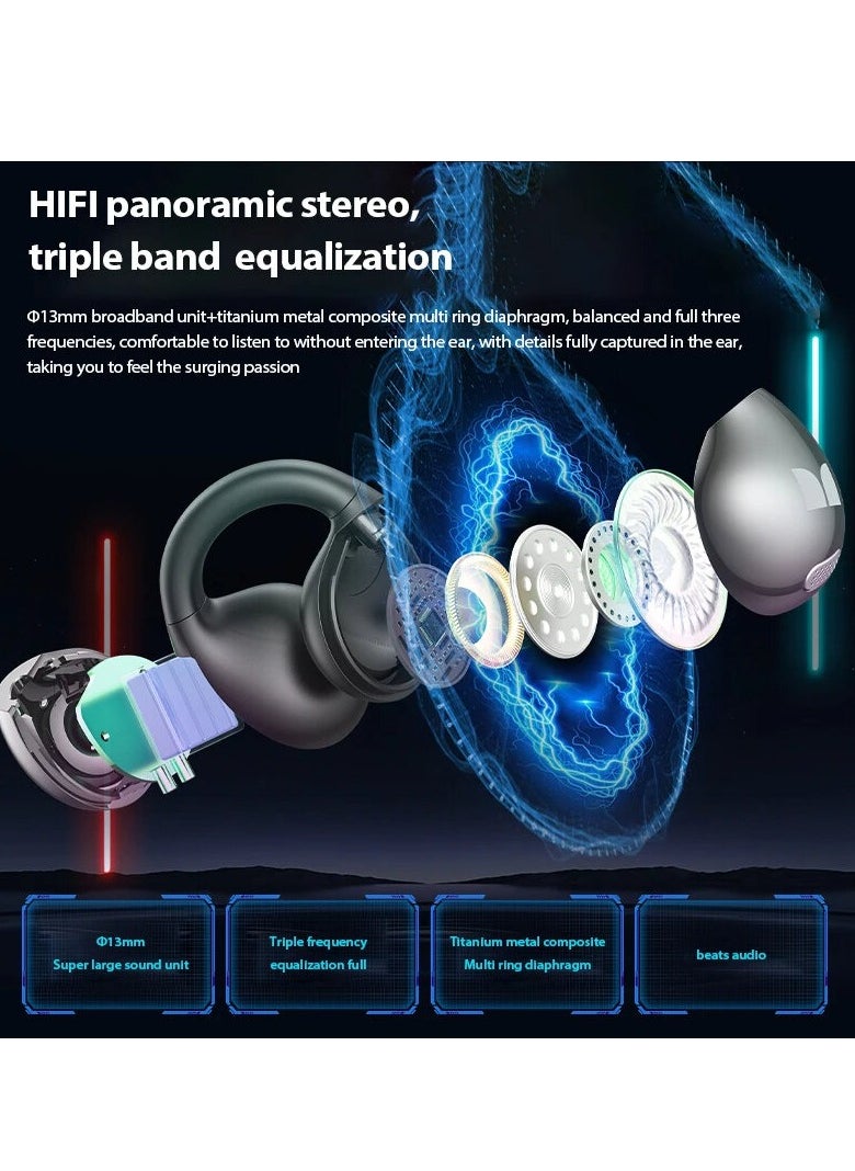 Monster AC600 Air Conduction Headset Wireless bluetooth Earphone Rotary Planet Ring Design HiFi Panoramic Stereo AI Call Noise Cancelling 21H Playback Open-ear Earclips Headphones  - Image 5