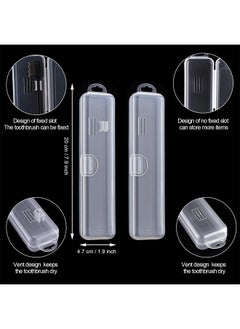 Patelai 5 Pieces Portable Travel Toothbrush Case, Travel Toothbrush Holder Hard Plastic Dust-proof Toothbrush Container Toothpaste Box Holder for Travel Use (Clear)  - Image 2