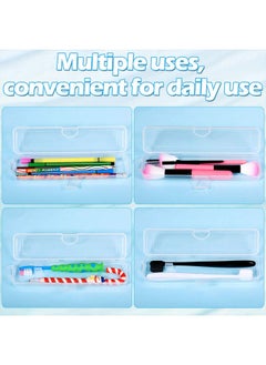 Patelai 5 Pieces Portable Travel Toothbrush Case, Travel Toothbrush Holder Hard Plastic Dust-proof Toothbrush Container Toothpaste Box Holder for Travel Use (Clear)  - Image 4