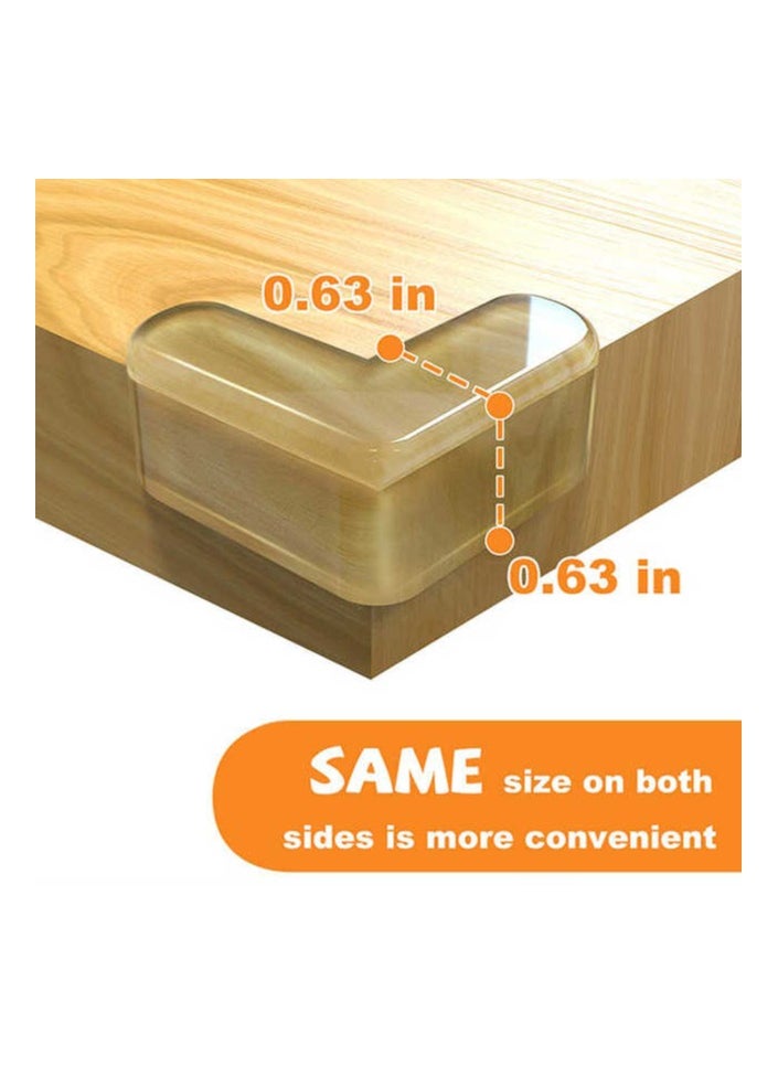 ABJ - Set of 20 Clear L-Shaped Baby Proofing Corner Guards - Furniture Safety Bumpers for Table Edges & Sharp Corners - Transparent Edge Protector Cushion for Child Safety and Home Furniture - Image 1