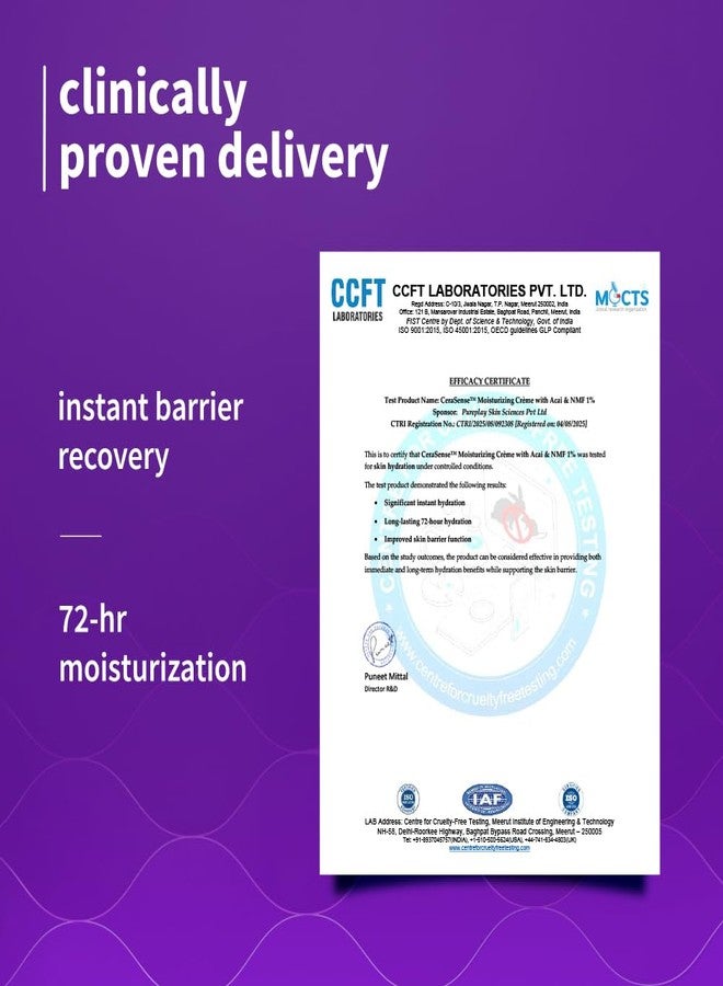 بلوم كريم بلوم سيرا سينس المرطب مع السيراميدات والببتيدات | ترميم فوري لحاجز البشرة | ترطيب يدوم 72 ساعة | مُختَبَر من قِبَل أطباء الجلدية | مرطب للبشرة الجافة والعادية | للنساء والرجال | 25 غرام - Image 4