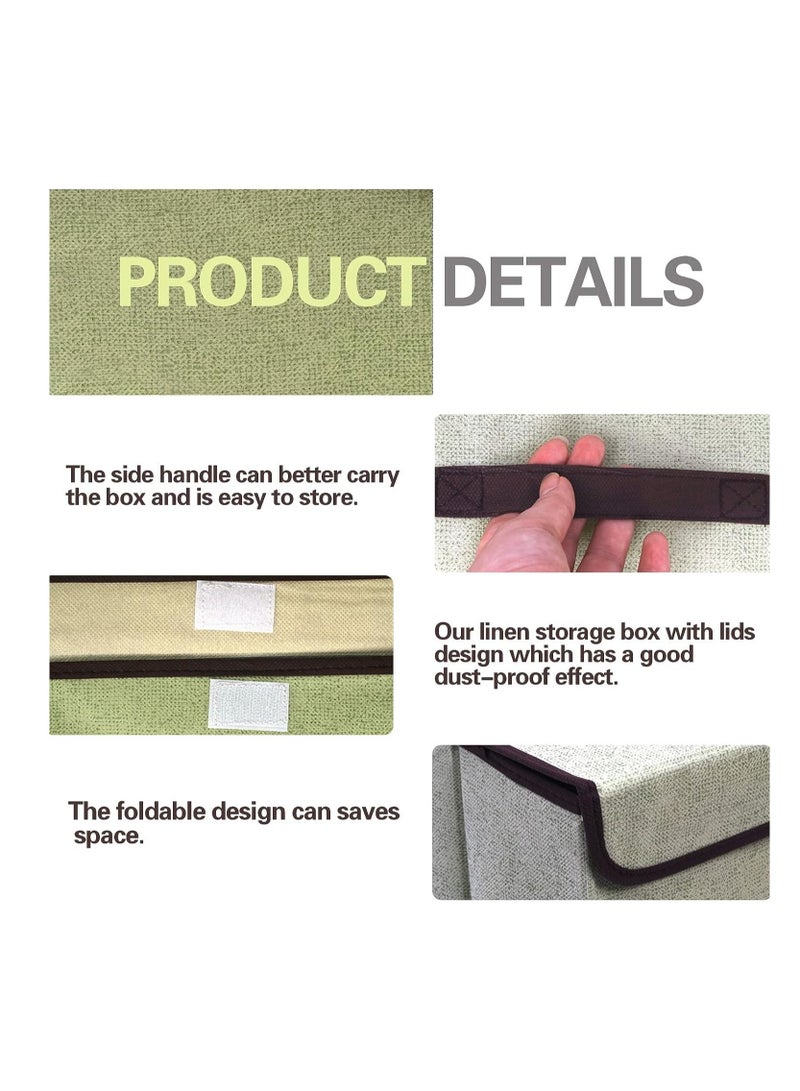 2-Piece Foldable Cloth Storage Box Green