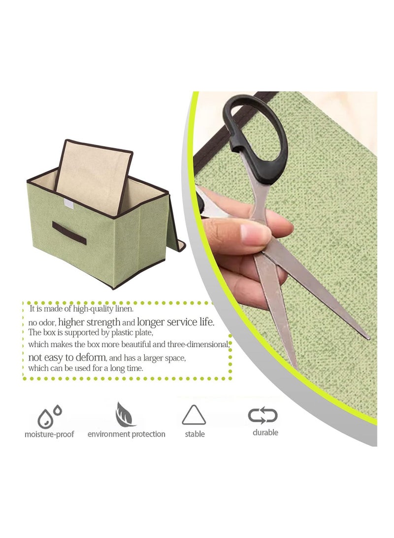 2-Piece Foldable Cloth Storage Box Green