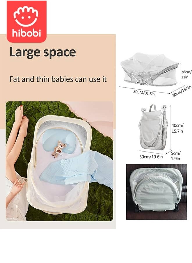 hibobi Portable Foldable Baby Cot: Safe and Comfortable Sleeping Space for Young Children  - Image 3