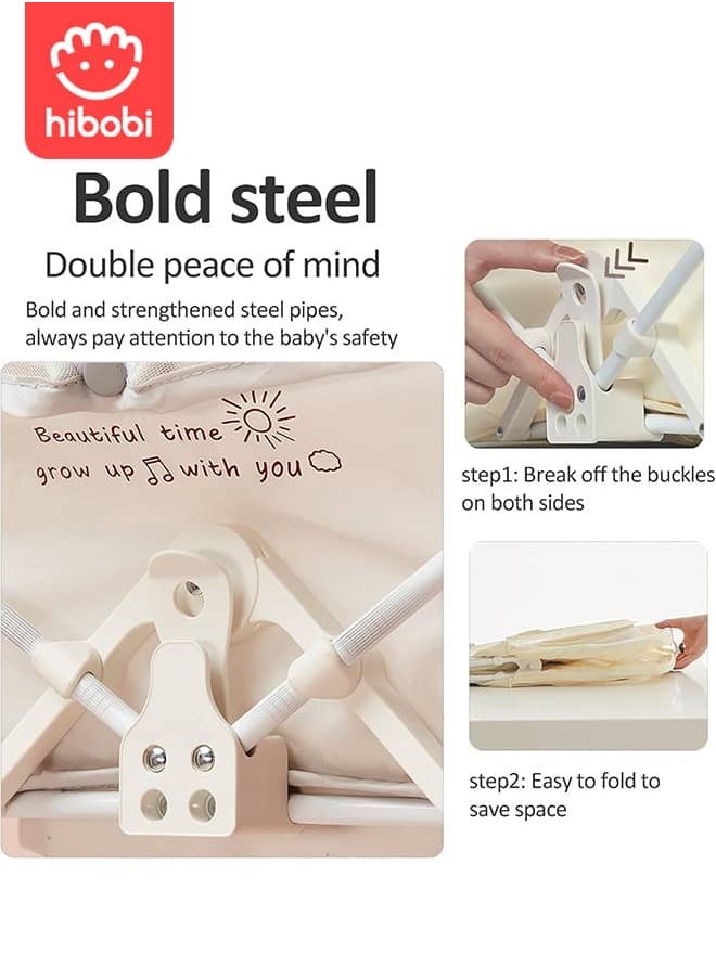 hibobi Portable Foldable Baby Cot: Safe and Comfortable Sleeping Space for Young Children  - Image 4