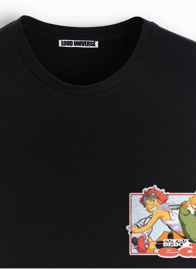 Cowboy Bebop Black Tshirt Cowboy Bebop Black Tee ed Tee Edward Wong net-diver-Retro Style Print