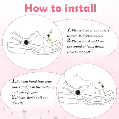 TecoKart® 10 PCS Cute Cro Charms for Girls – Flower Pearl & Diamond Shoe Charms, Bling Crystal Rhinestone Decoration for Clogs, Sandals, and Cro, Ideal for Party Favors & Birthday Gifts - Image 4