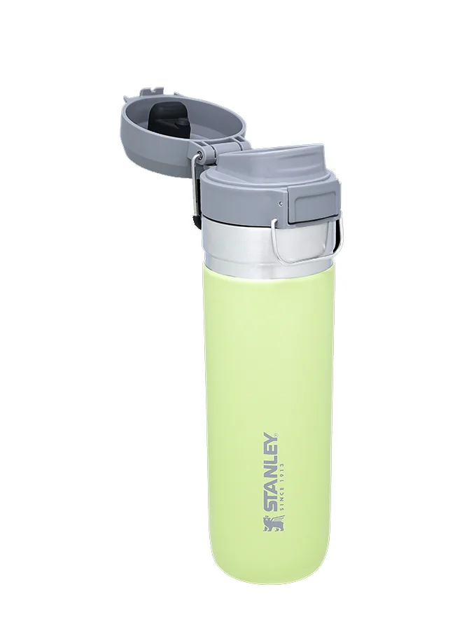 ستانلي Stanley Quick Flip Water Bottle .71L / 24OZ Citron â€“ Leakproof | Stainless Steel Water Bottle | Push Button Locking Lid | BPA FREE | Cup Holder Compatible | Dishwasher safe | Lifetime Warranty