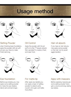 pudaier Loose Powder Matte Setting Smooth and Lightweight Face Powder for Highlighting Brightening and Setting Makeup with Face Puff Loose Finishing Powder Makeup Set face Powder Rocks 02  - Image 5