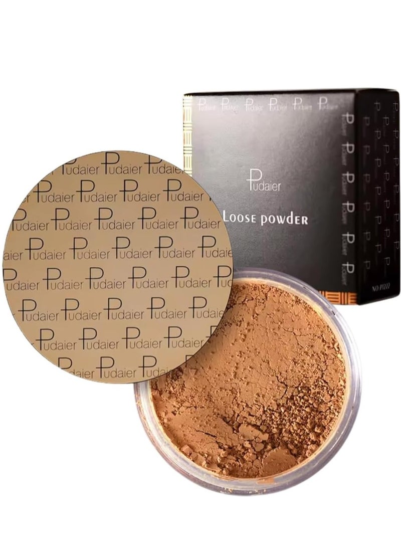 pudaier Loose Powder Matte Setting Smooth and Lightweight Face Powder for Highlighting Brightening and Setting Makeup with Face Puff Loose Finishing Powder Makeup Set face Powder Rocks 02 - Image 1