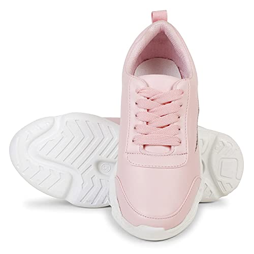 Amico Women's & Girl's Sneakers Casual Shoes Pink,8 UK - Image 4