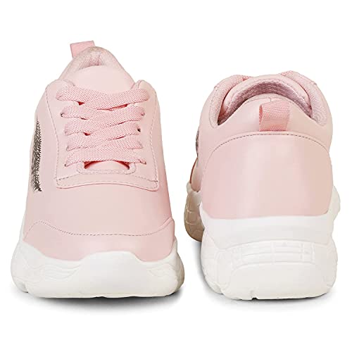 Amico Women's & Girl's Sneakers Casual Shoes Pink,8 UK - Image 5