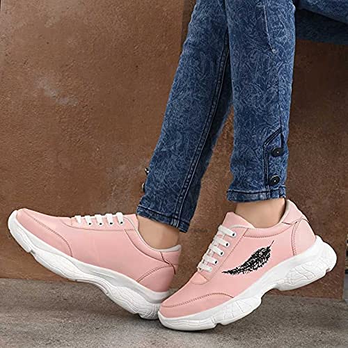 Amico Women's & Girl's Sneakers Casual Shoes Pink,8 UK - Image 2