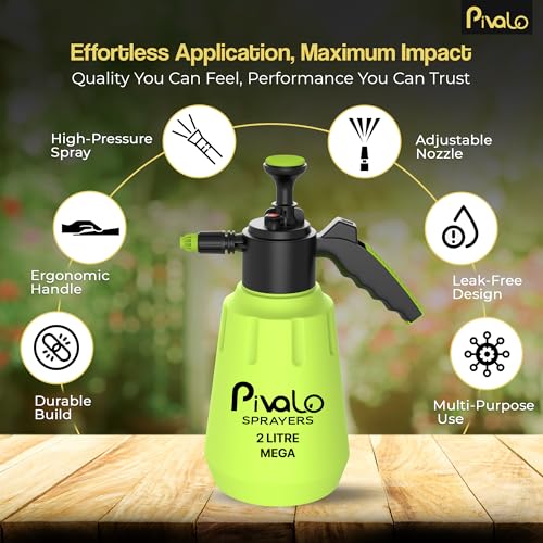 Pivalo Agro 8 Ltrs Handheld Manual Garden Sprayer Water Pressure Pump for Plant Spraying Gardening Household Cleaning Pesticide Removal and Sanitising (Random Colour),Multicolour - Image 4