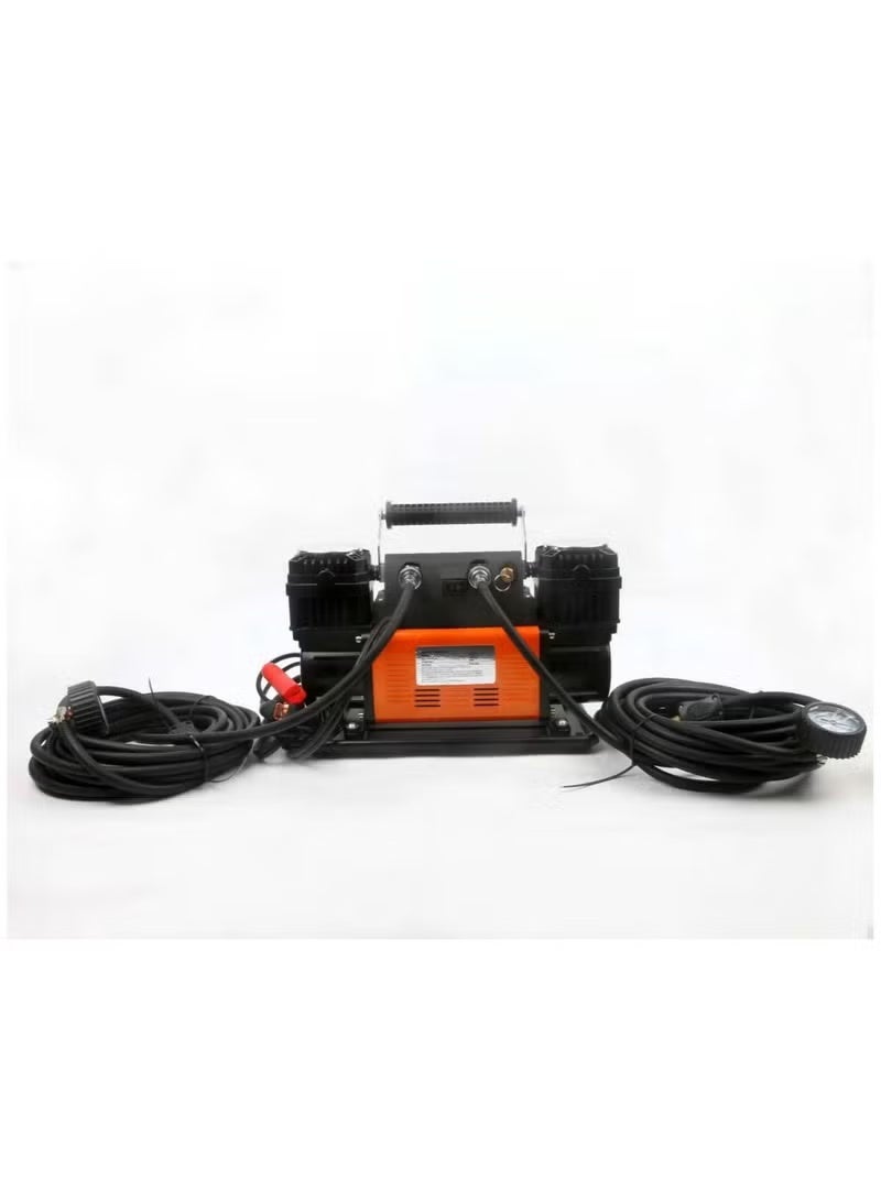 3 اكس ار ضاغط هواء مزدوج الأسطوانات، 300 لتر/دقيقة، ضغط أقصى 150 رطل/بوصة مربعة، مع خرطوم 2 × 26 قدمًا، لإطارين في وقت واحد - Image 1