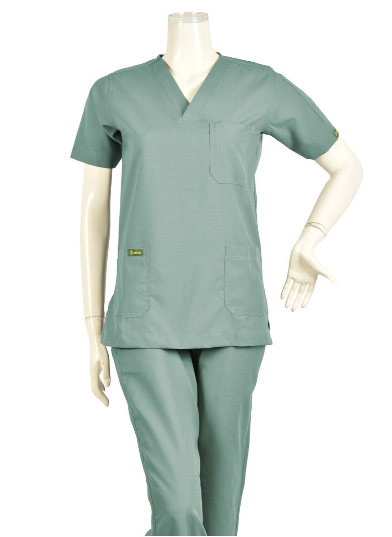 OXYGEN Oxygen Unisex Scrub Set - Light Green B6  - Image 1