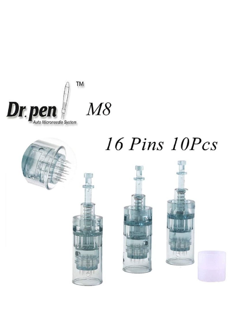 دي آر. بن - 10 قطع لكل علبة خرطوشة ابرة لقلم Dr.pen Derma Pen M8 مقاس 16 - Image 1